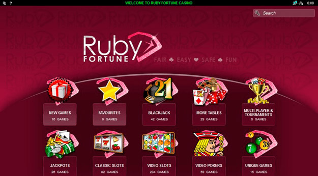 Ruby Fortune Mobile Casino Download